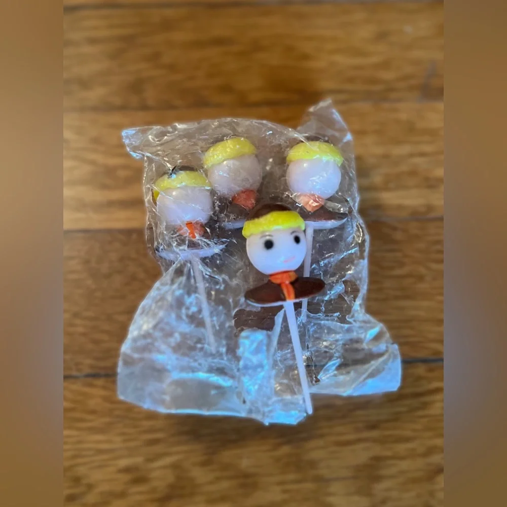 Vintage Boy Scout Cake Toppers - Yellow Hair, Brown Outfit
